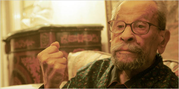 Nobel Prize winning novelist Naguib Mahfouz